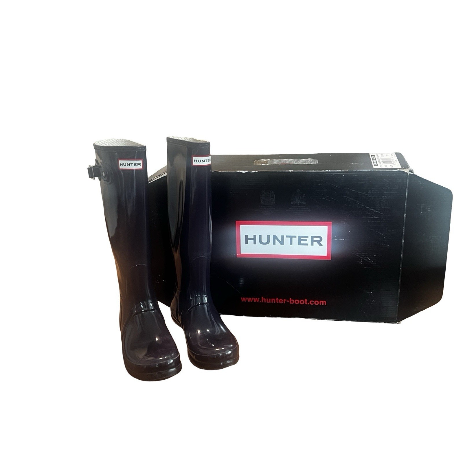 Hunter Original Gloss Tall Rain Boots Womens Us 7 Eu 38 Aubergine Purple — image 2 of 8